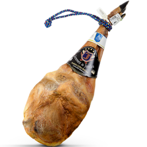 Šoninė mentė „Cebo Ibérico“ (50 % Iberijos veislės), natūraliai brandinta daugiau nei 24 mėnesius.